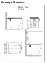 Washloo Odyssey (Floor Standing)Smart Toilet - NEW MODEL!!