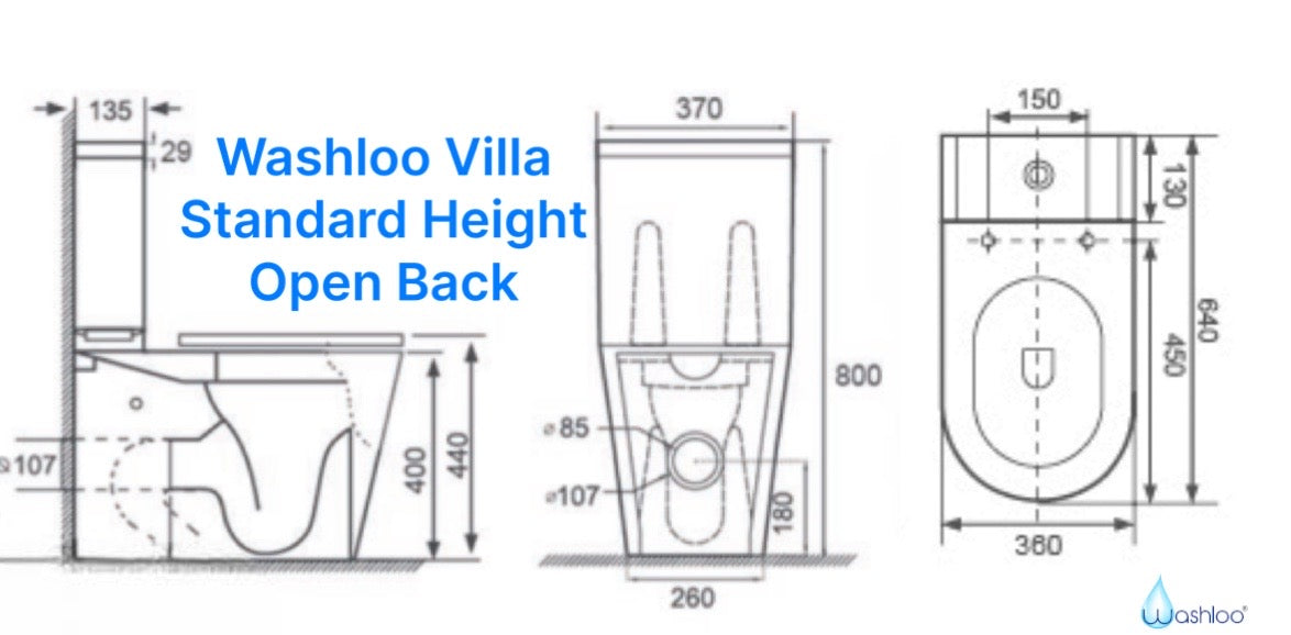 Washloo Villa Toilet & Finesse DR Combination